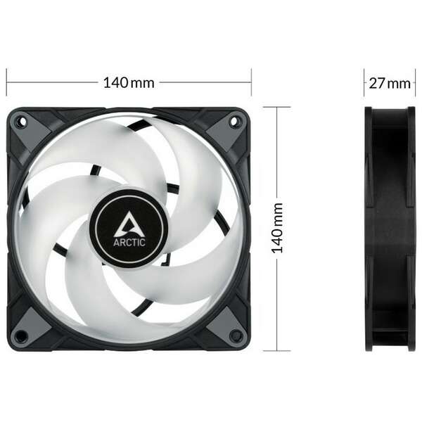 ARCTIC P14 PWM PST A-RGB 3 pack ACFAN00257A 140mm Black