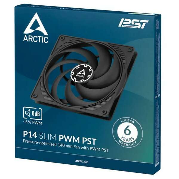 ARCTIC P14 SLIM PWM PST ACFAN00268A 140mm Black