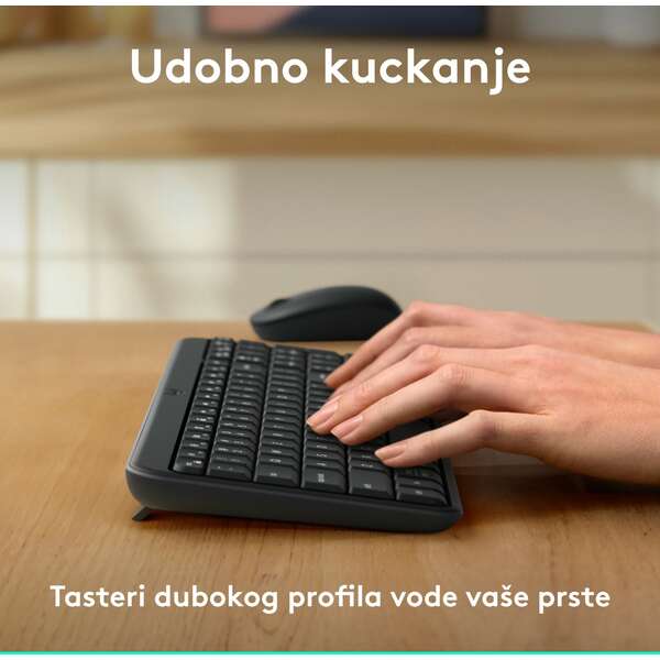LOGITECH MK250 Graphite US 920-013519 Bezicna Tastatura + mis