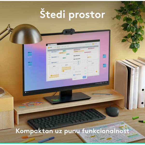 LOGITECH MK250 Graphite US 920-013519 Bezicna Tastatura + mis