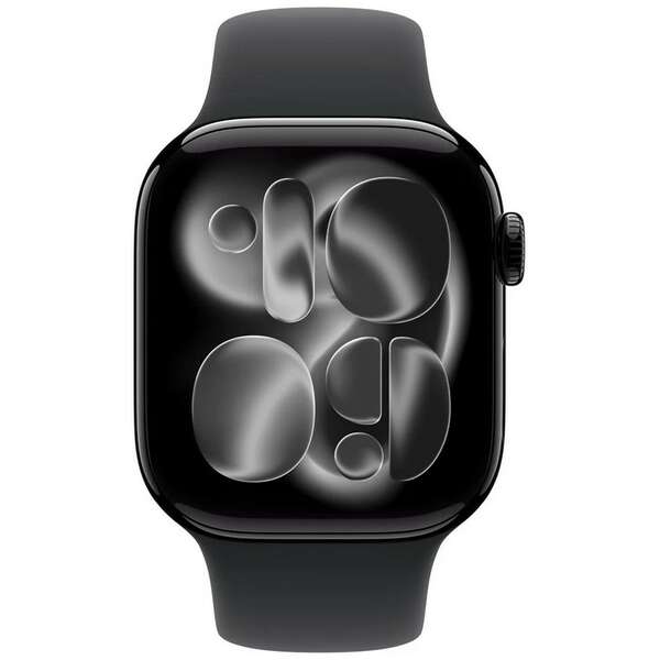 APPLE Watch S11 GPS 42mm Jet Black Aluminium Case with Black Sport Band - M/L mequ4rk/a