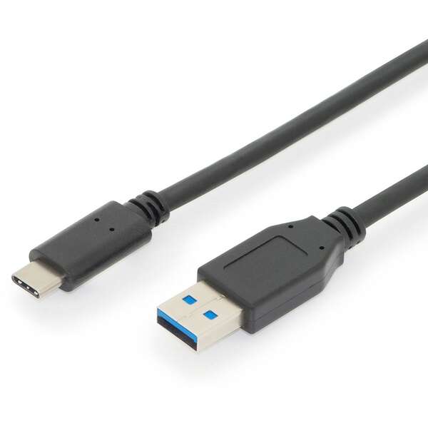 DIGITUS Kabl USB-C na USB-A 1m crni