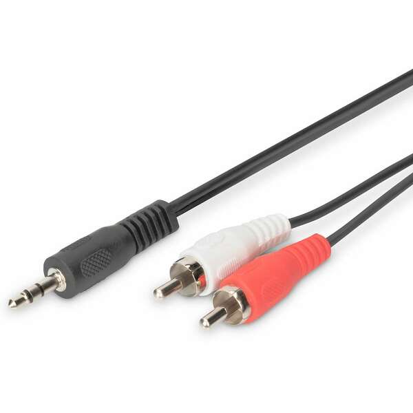 DIGITUS Audio kabl 2xcinc na 3.5mm 2.5m crni