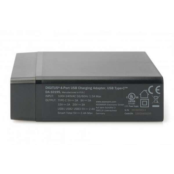 DIGITUS Univerzalni punjac 72W 1.2m crni