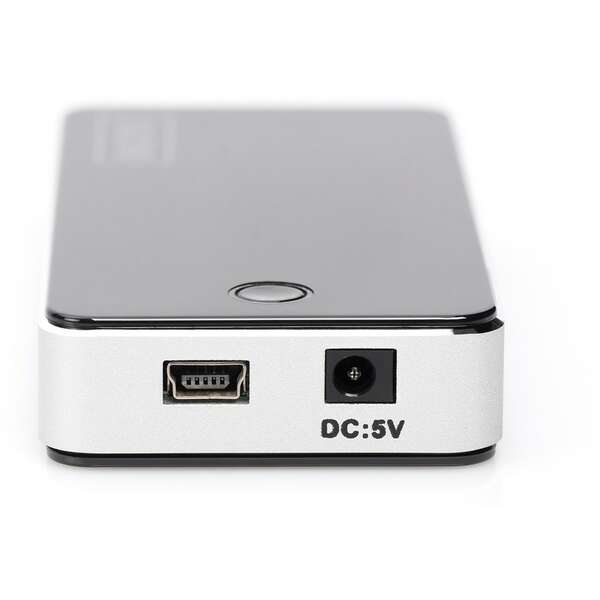 DIGITUS USB hub 2.0 7 porta sivi