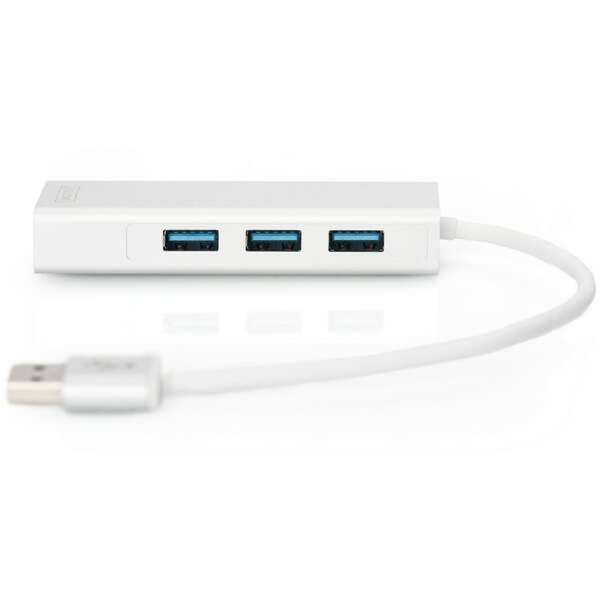 DIGITUS USB hub 4 3.0 porta + Lan adapter