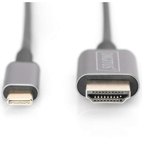 DIGITUS Kabl USB Tip C na HDMI 4K 1.8m crni
