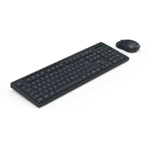 HAMA WKM-200 bezicna tastatura i mis, US, crna