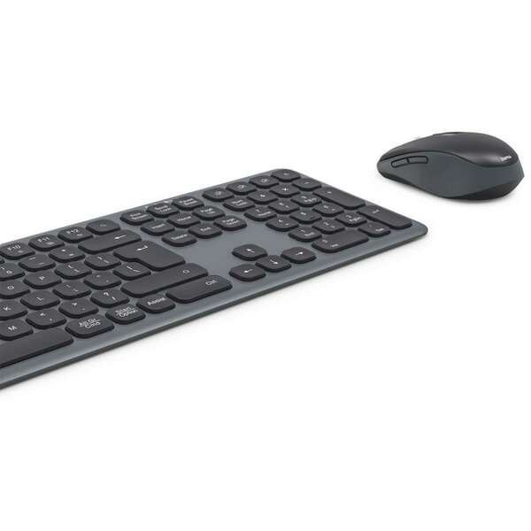 HAMA WKM-550 bezicna tastatura i mis, US, crna
