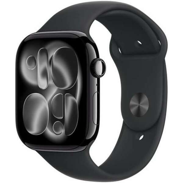 APPLE Watch S11 GPS 46mm Jet Black Aluminium Case with Black Sport Band - S/M meuw4rk/a