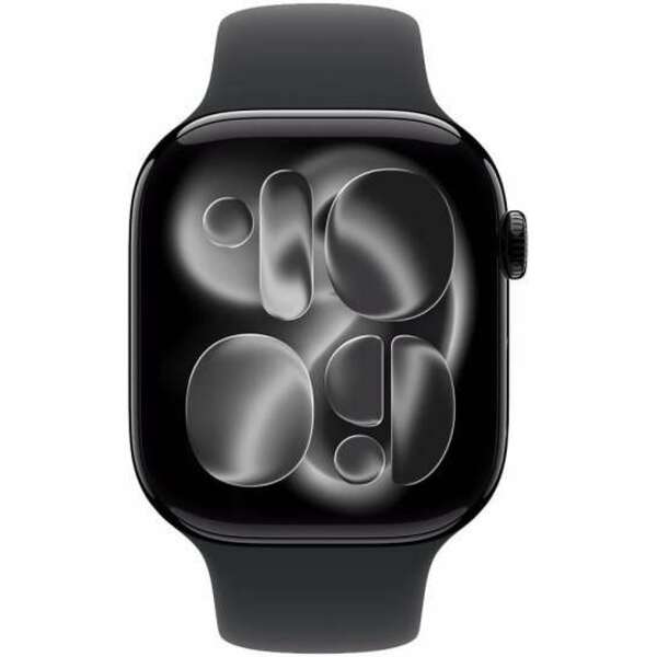 APPLE Watch S11 GPS 46mm Jet Black Aluminium Case with Black Sport Band - S/M meuw4rk/a