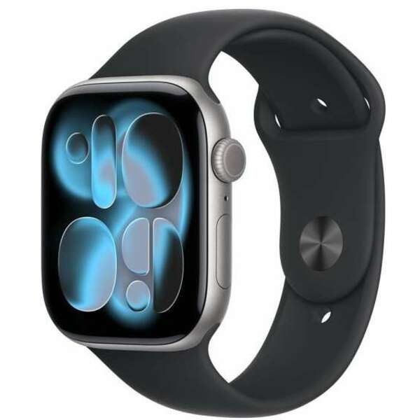 APPLE Watch S11 GPS 46mm Space Grey Aluminium Case with Black Sport Band - S/M mev04rk/a