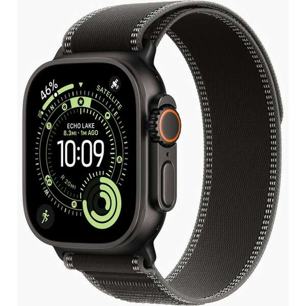 APPLE Watch Ultra 3 Cellular 49mm Black Titanium Case with Black/Charcoal Trail Loop - S/M mf1d4se/a
