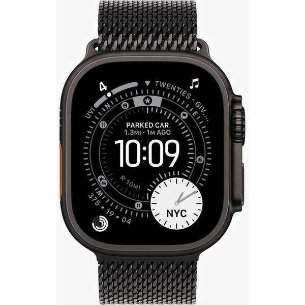 APPLE Watch Ultra 3 Cellular 49mm Black Titanium Case with Black Titanium Milanese Loop - Large mf1t4se/a