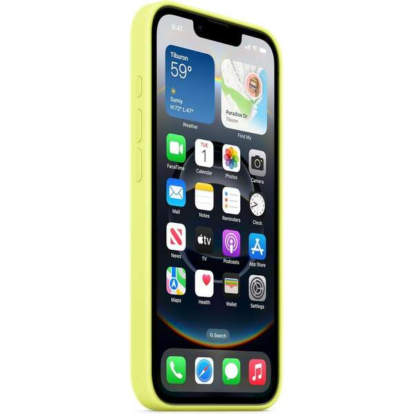 APPLE iPhone 16e Silicone Case – Neon Yellow mgyw4zm/a