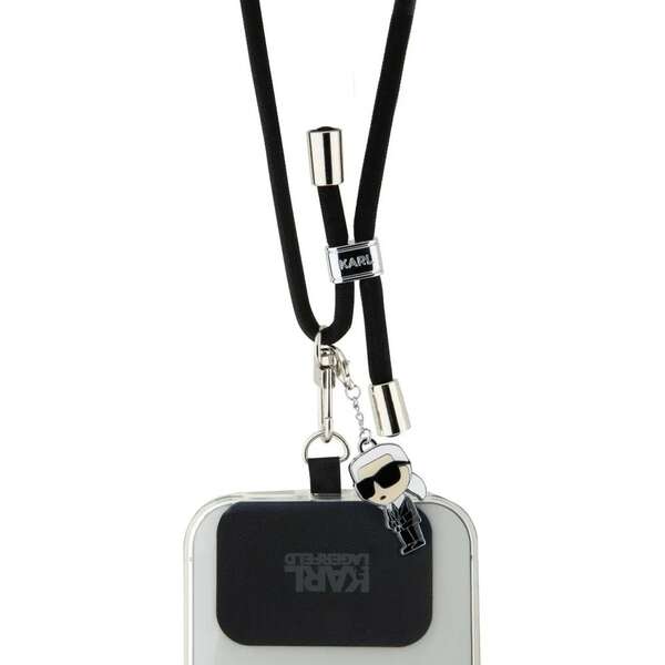 KARL LAGERFELD Universal Strap and Tether Patch Black