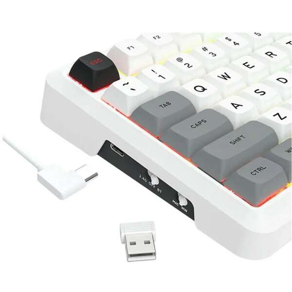 REDRAGON Bragi Pro MK688 Wired&2.4G&BT White