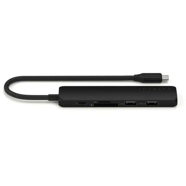 SATECHI 6-in-1 USB-C Slim Multiport Adapter - Black