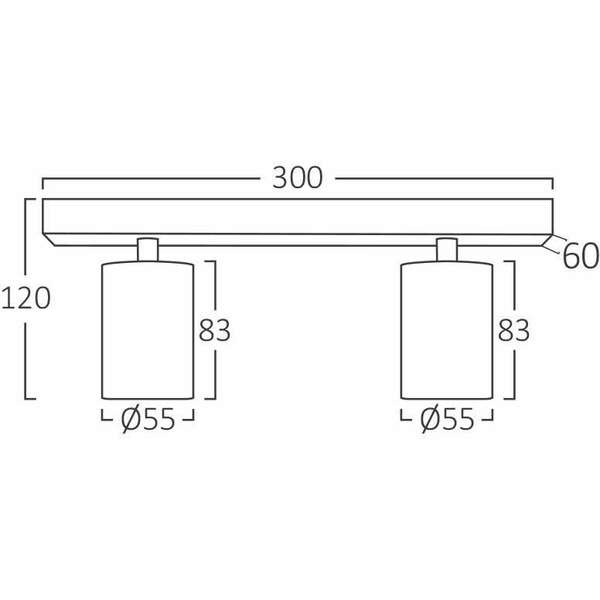 BRAYTRON BRY-BETA-SRQ_2-BLC-GU10-SPOTLIGHT