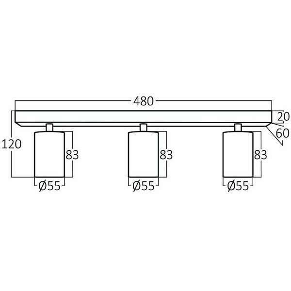 BRAYTRON BRY-BETA-SRQ_3-WHT-GU10-SPOTLIGHT