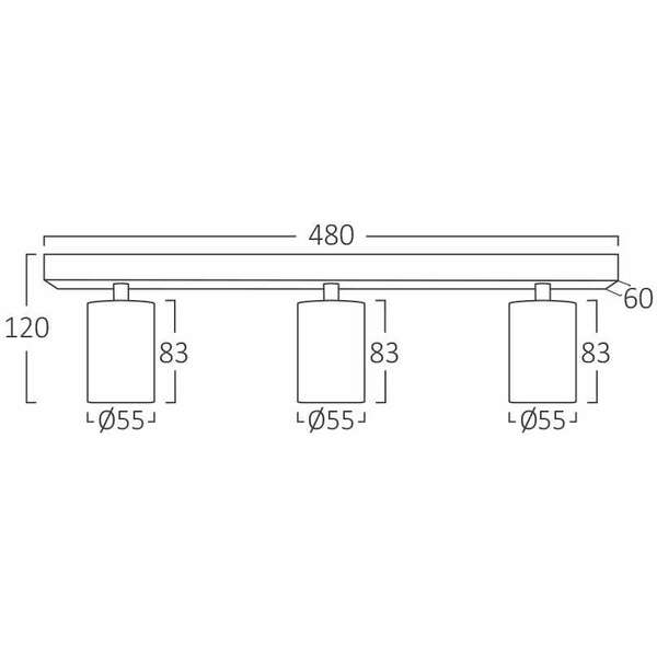BRAYTRON BRY-BETA-SRQ_3-GLD-GU10-SPOTLIGHT