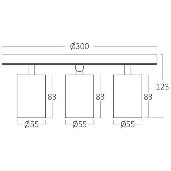 BRAYTRON BRY-BETA-RND_3-WHT-GU10-SPOTLIGHT
