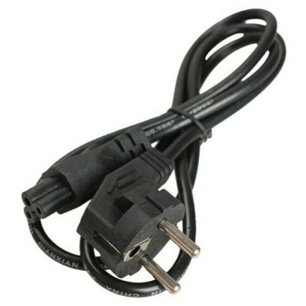 E-GREEN Kabl naponski za LAP TOP - Detelina 1.8m, 3x0.75mm crni