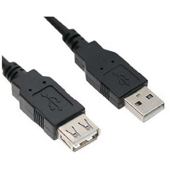 E-GREEN Kabl 2.0 USB A - USB A M/F (nastavak) 5m crni