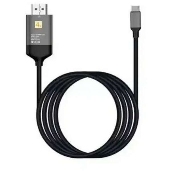E-GREEN Kabl 3.1 USB tip C - HDMI (30 Hz), metalni 1.8m crni