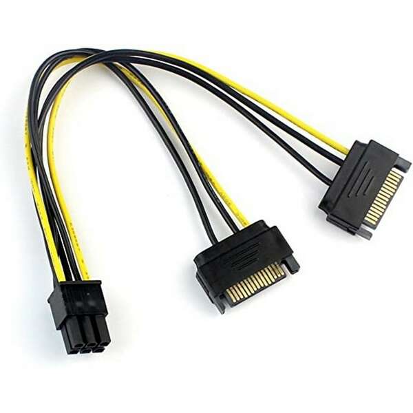 E-GREEN Adapter naponski za PCI Expess VGA (6-pin) - 2x Sata