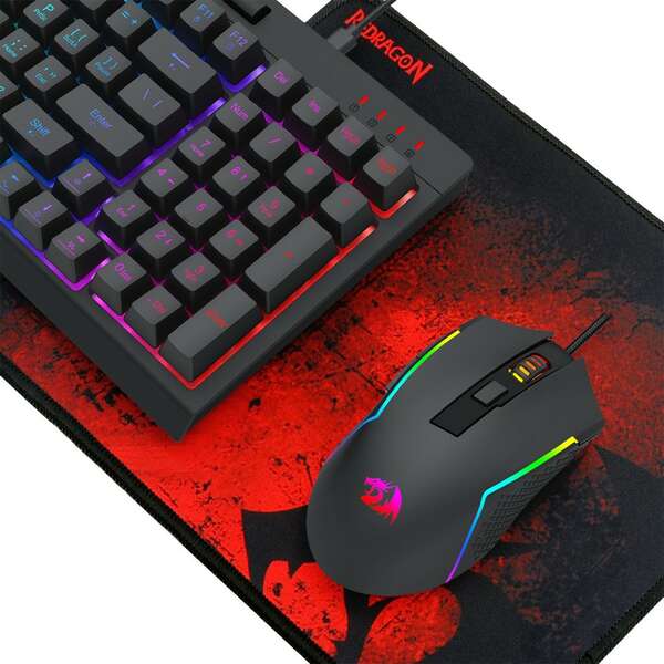 REDRAGON 4 in 1 Combo S149 - K515-RGB + M616-RGB + H120 + P016