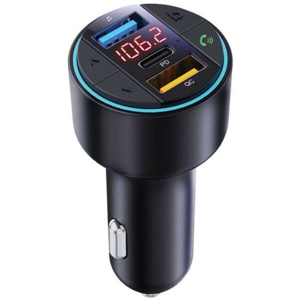 Xwave BT 40 FM transmiter za auto, BT, LED, USB, 3D Surround, USB-ž TypeC PD30W+QC3.0 brzo punjenje