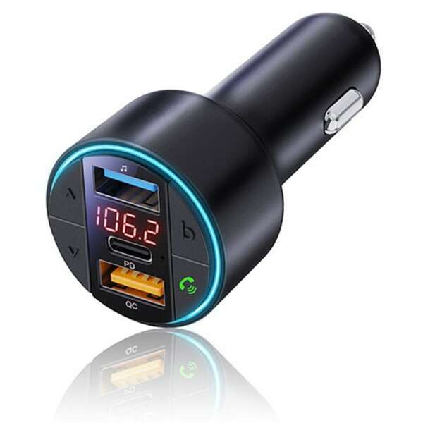 Xwave BT 40 FM transmiter za auto, BT, LED, USB, 3D Surround, USB-ž TypeC PD30W+QC3.0 brzo punjenje