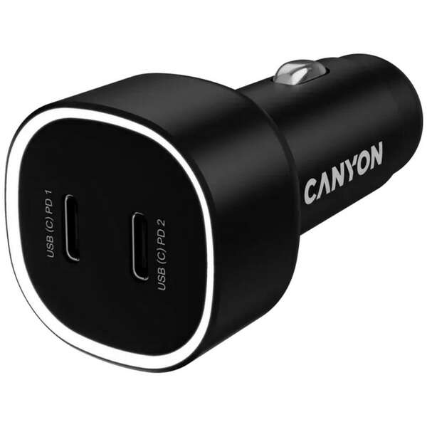 CANYON OnDrive 60 PD 60W 2xUSB-C Black CNE-CCABR3CC