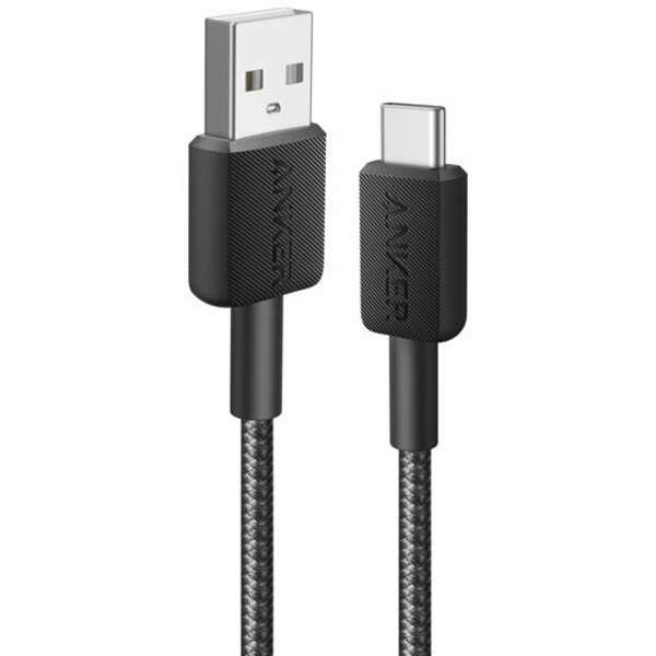 ANKER 322 USB-A to USB-C Cable (6ft Braided) Black (A81H6G11)
