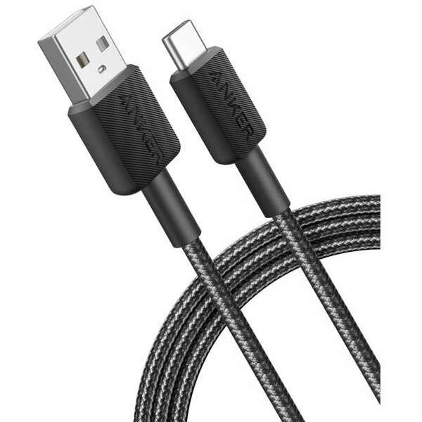 ANKER 322 USB-A to USB-C Cable (6ft Braided) Black (A81H6G11)