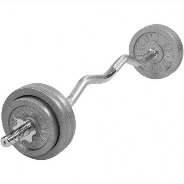 GORILLA SPORTS Kriva EZ sipka sa gvozdenim tegovima (35 kg)