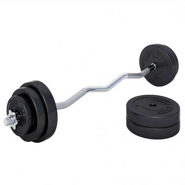GORILLA SPORTS Kriva EZ sipka sa plasticnim tegovima (35 kg)