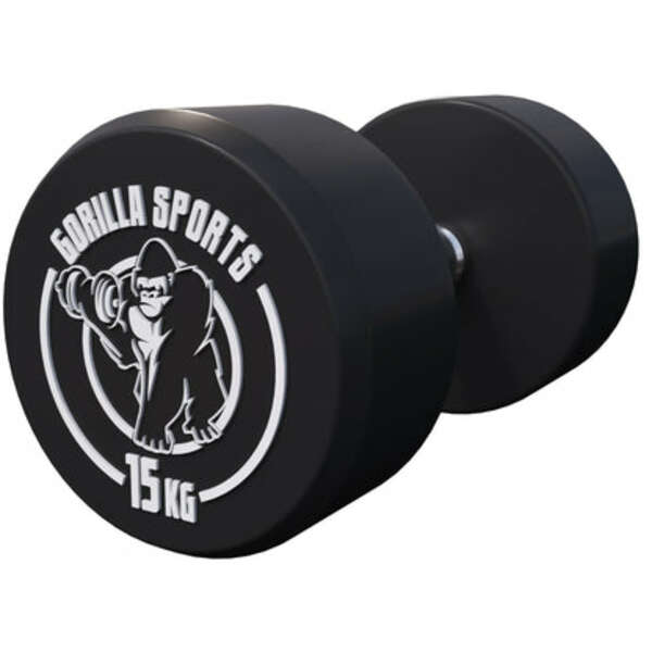 GORILLA SPORTS Okrugla gumirana bucica (15 kg)