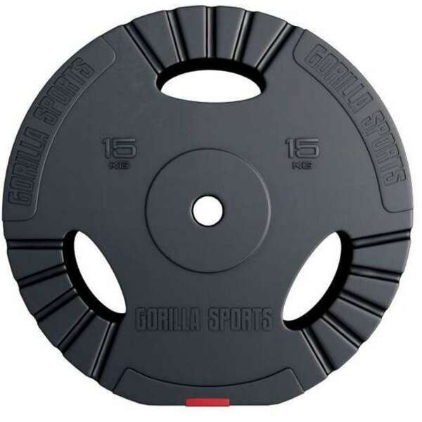 GORILLA SPORTS Plasticni teg sa rukohvatima (15 kg)