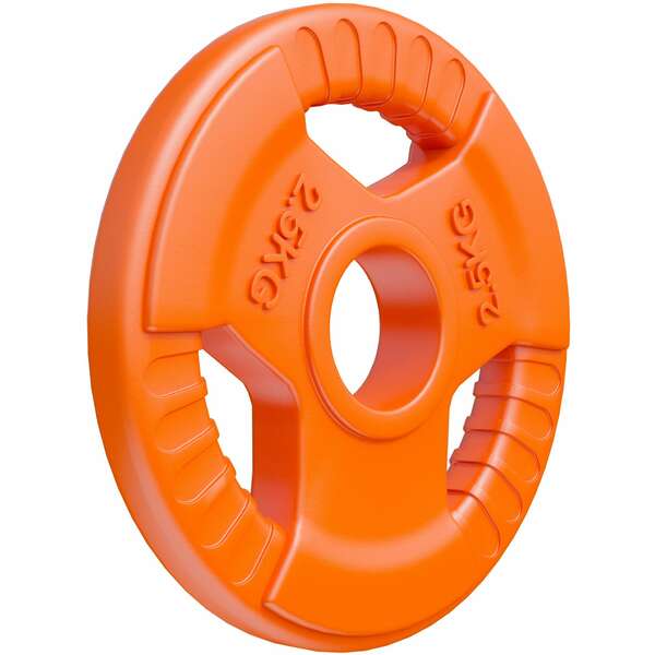 GORILLA SPORTS Gumirani olimpijski teg (2,5 kg / Narandzasti)