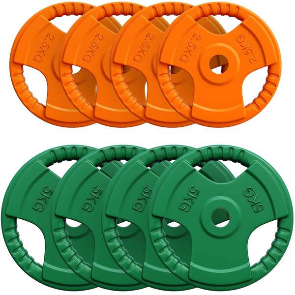 GORILLA SPORTS Set gumiranih tegova (4x2,5 kg i 4x5 kg)