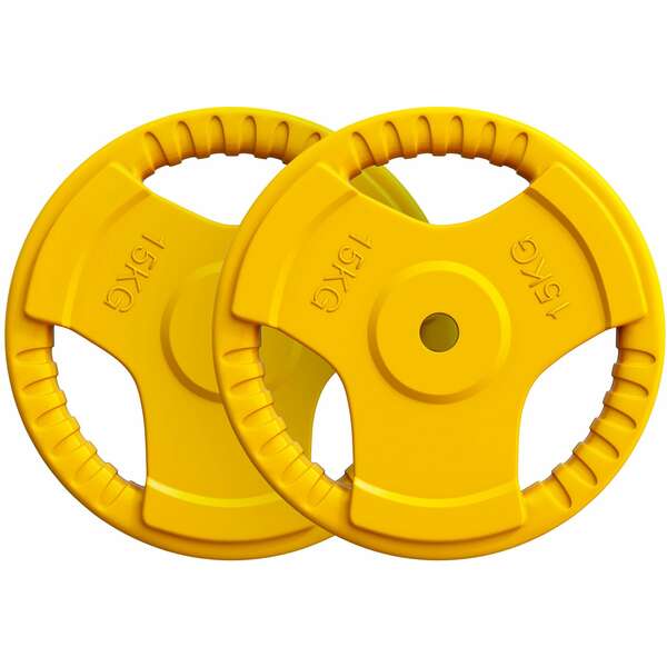 GORILLA SPORTS Set gumiranih tegova (2 x 15 kg)