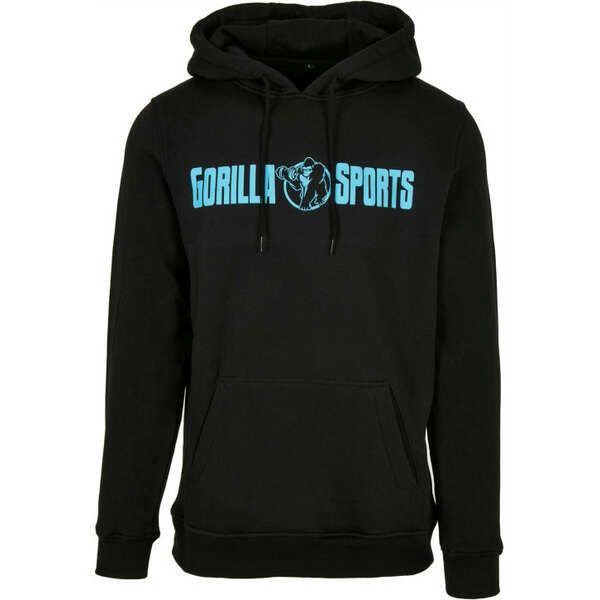 GORILLA SPORTS Sportski duks Gorilla Sports (M / Crna-Neon tirkizna)
