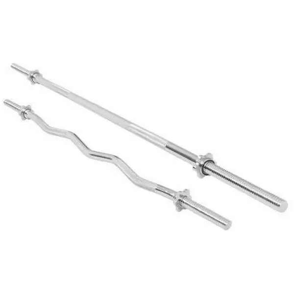 GORILLA SPORTS Duga ravna 170 cm + EZ sipka 120 cm sa maticama