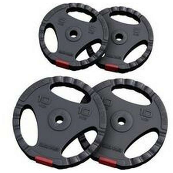 GORILLA SPORTS Set plasticnih tegova sa rukohvatima (2 x 5 kg, 2 x 10 kg)