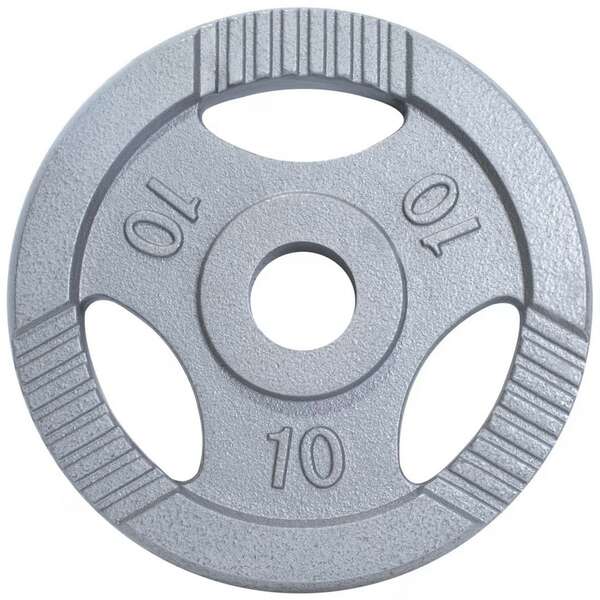 GORILLA SPORTS Teg od livenog gvozdja 10 kg (50 mm u sivoj boji)