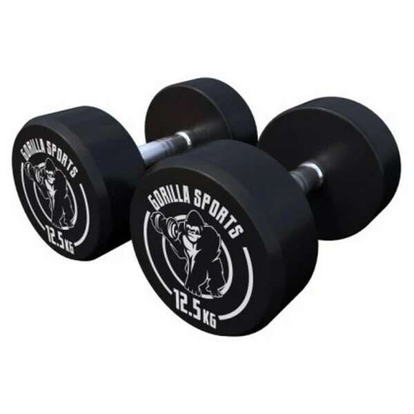 GORILLA SPORTS Okrugle gumirane bucice (2 x 12,5 kg)