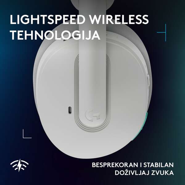 LOGITECH G325 LIGHTSPEED gejmerske bežicne slušalice bela 981-001531