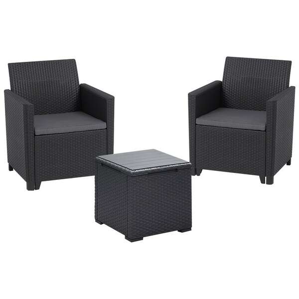 KETER Marie sa box stolom Vigo grafit